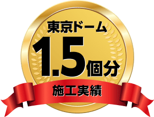 東京ドーム2個分 施工実績